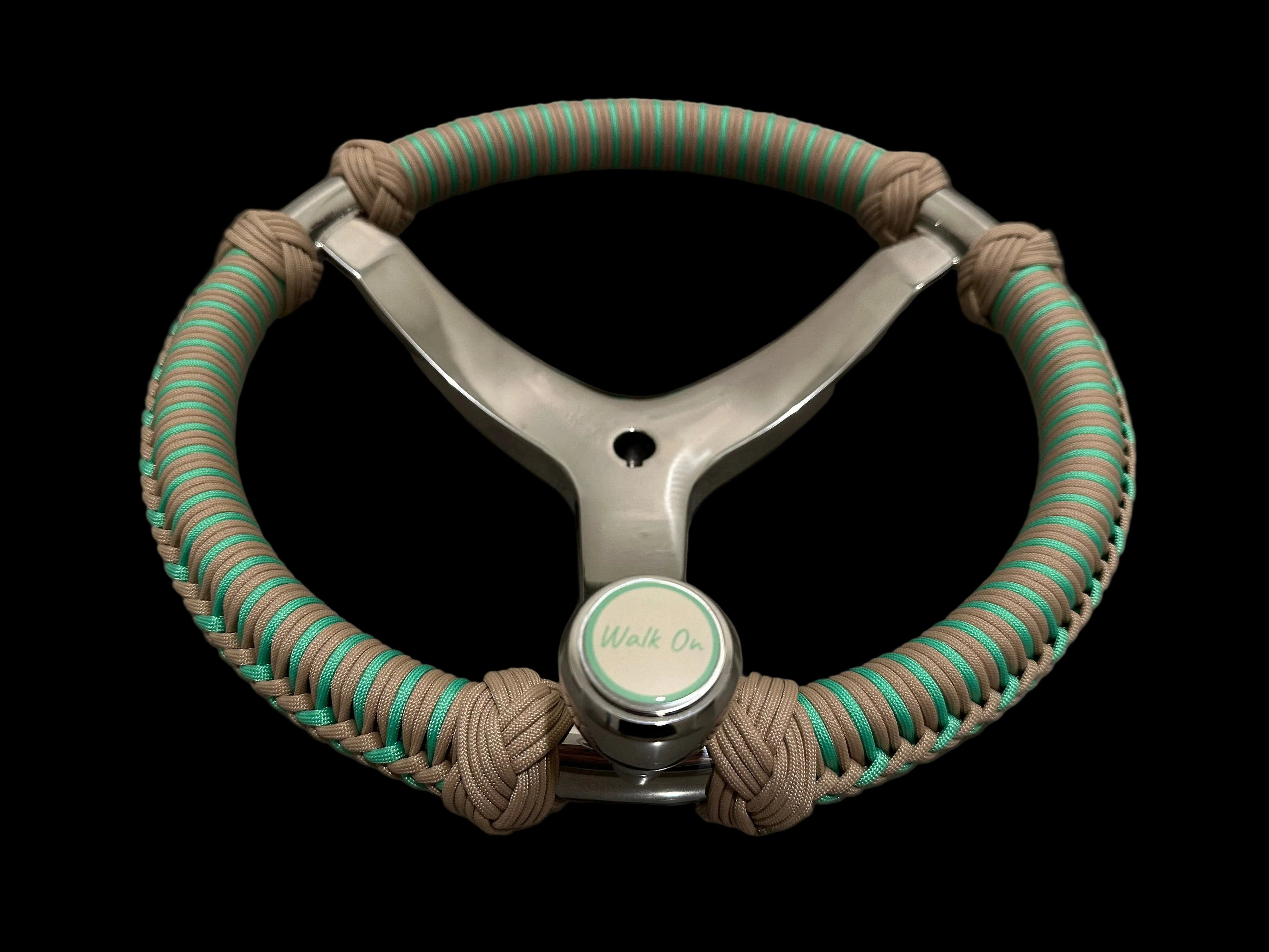 Custom Paracord Wrapped Boat Steering Wheel (Gemlux)