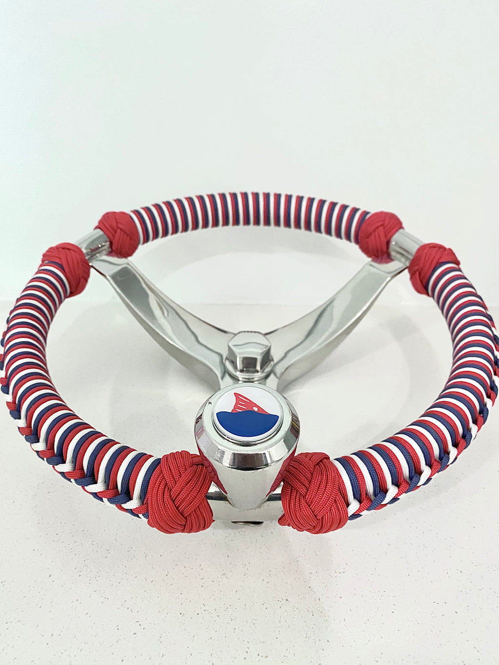 Custom Paracord Wrapped Boat Steering Wheel (Gemlux)