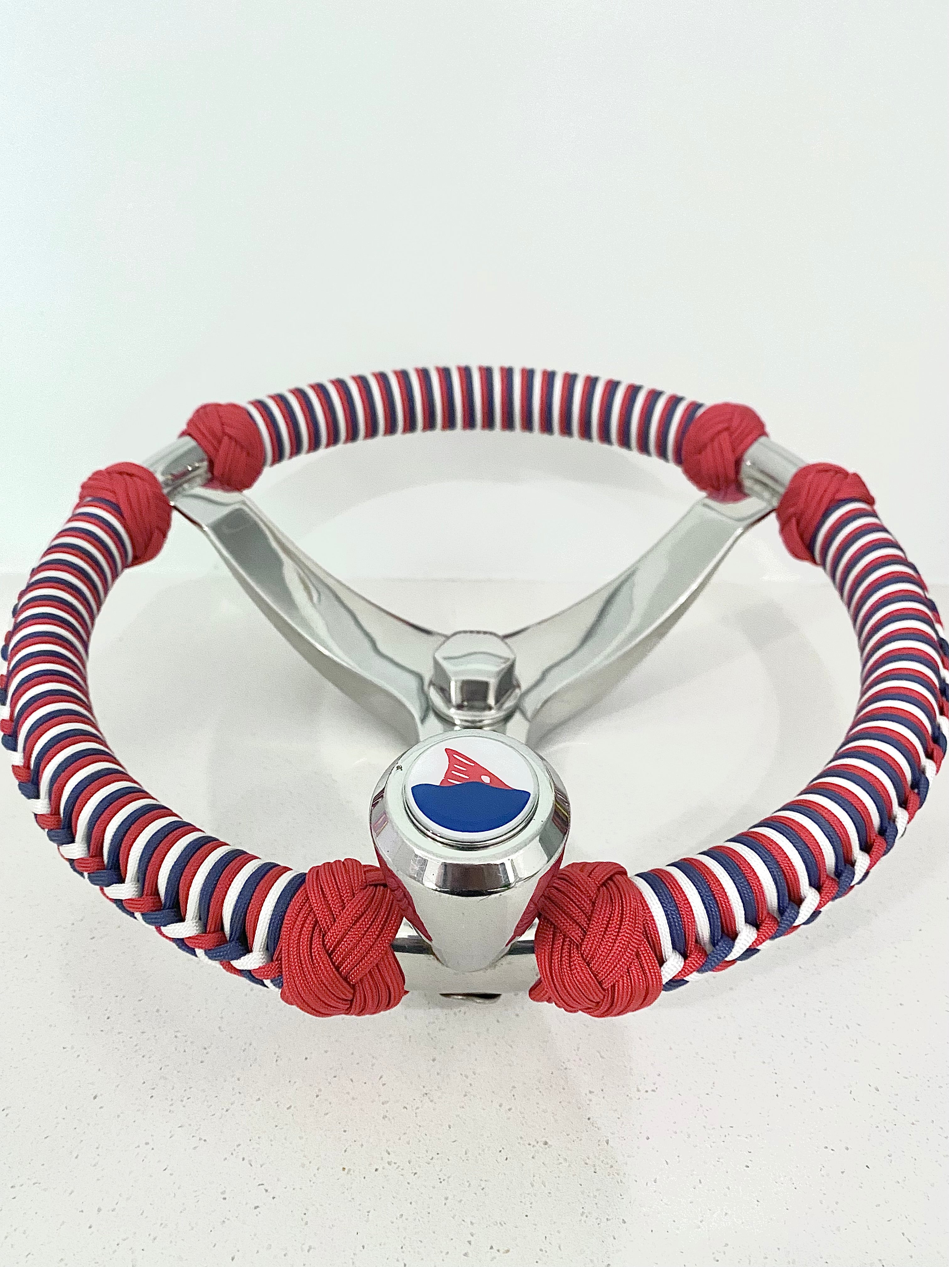 Custom Paracord Wrapped Boat Steering Wheel (Gemlux)