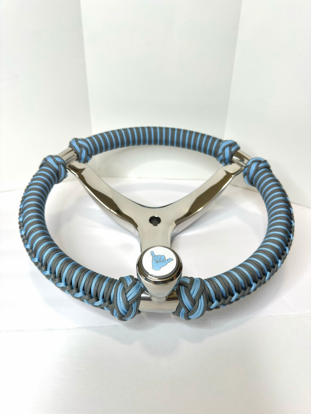 Custom Paracord Wrapped Boat Steering Wheel (Gemlux)
