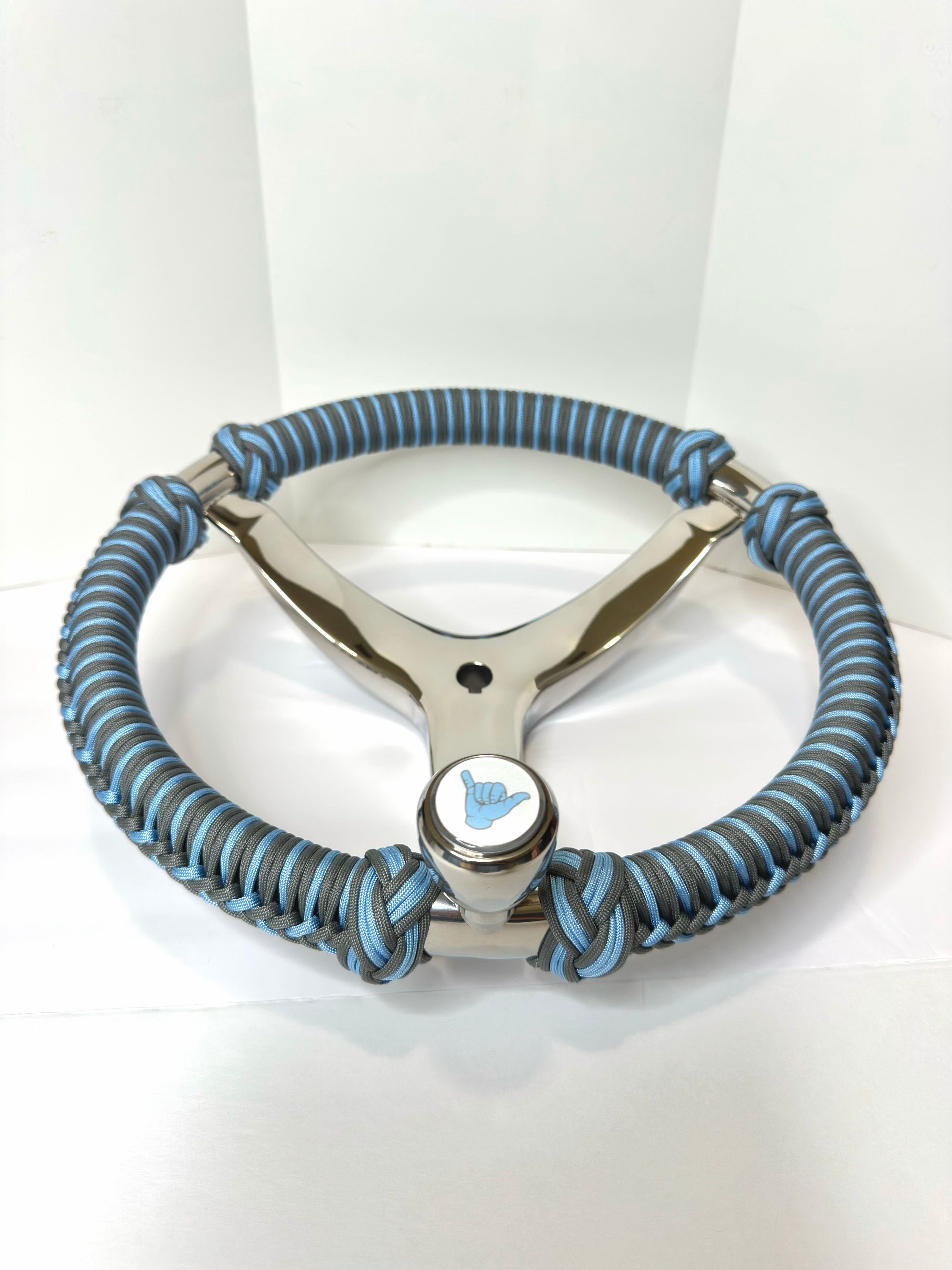 Custom Paracord Wrapped Boat Steering Wheel (Gemlux)